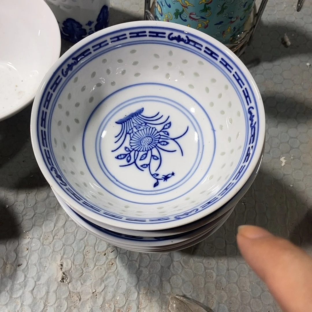 巨***士瓷片景德镇陶瓷碗6个