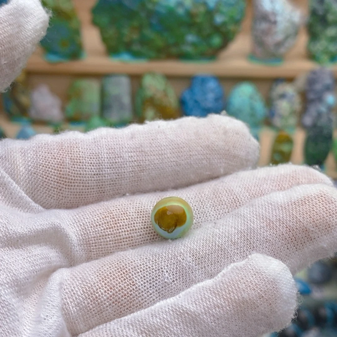 定制绿松石未镶嵌水波纹圆珠