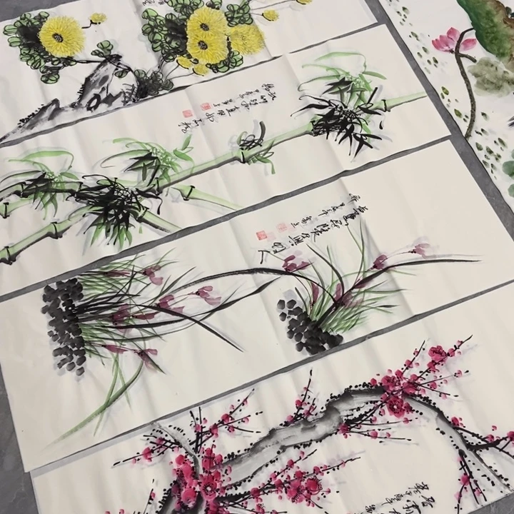 枕书斋画廊的直播间