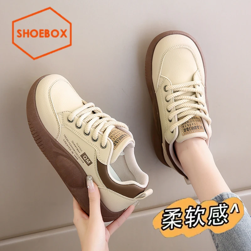 SHOEBOX/鞋柜小白鞋女2025新款春季柔软舒适运动休闲鞋板鞋