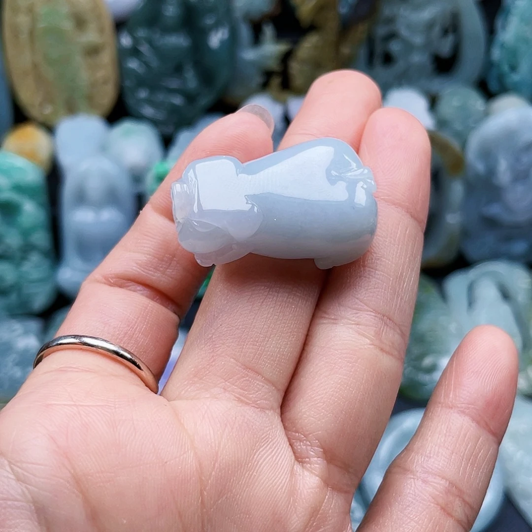 翡翠未镶嵌颈饰缅甸翡翠A货挂件