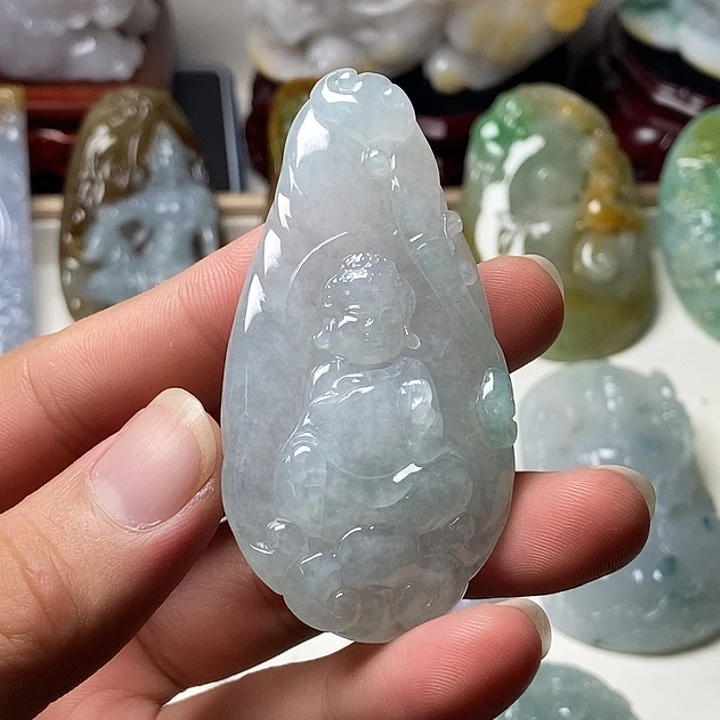 翡翠未镶嵌挂件宝宝佛