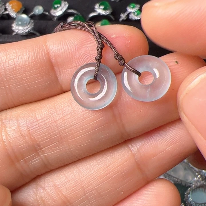 翡翠未镶嵌耳饰翡翠吊坠项链