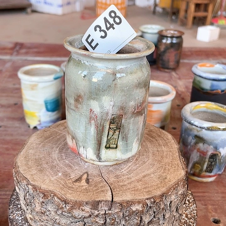 紫砂花盆煤气罐 外口6.5