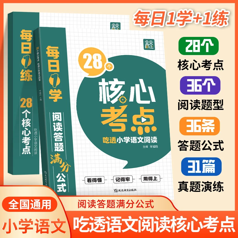天天向上2025新版小学语文阅读理解28个核心考点答题万能公式模版