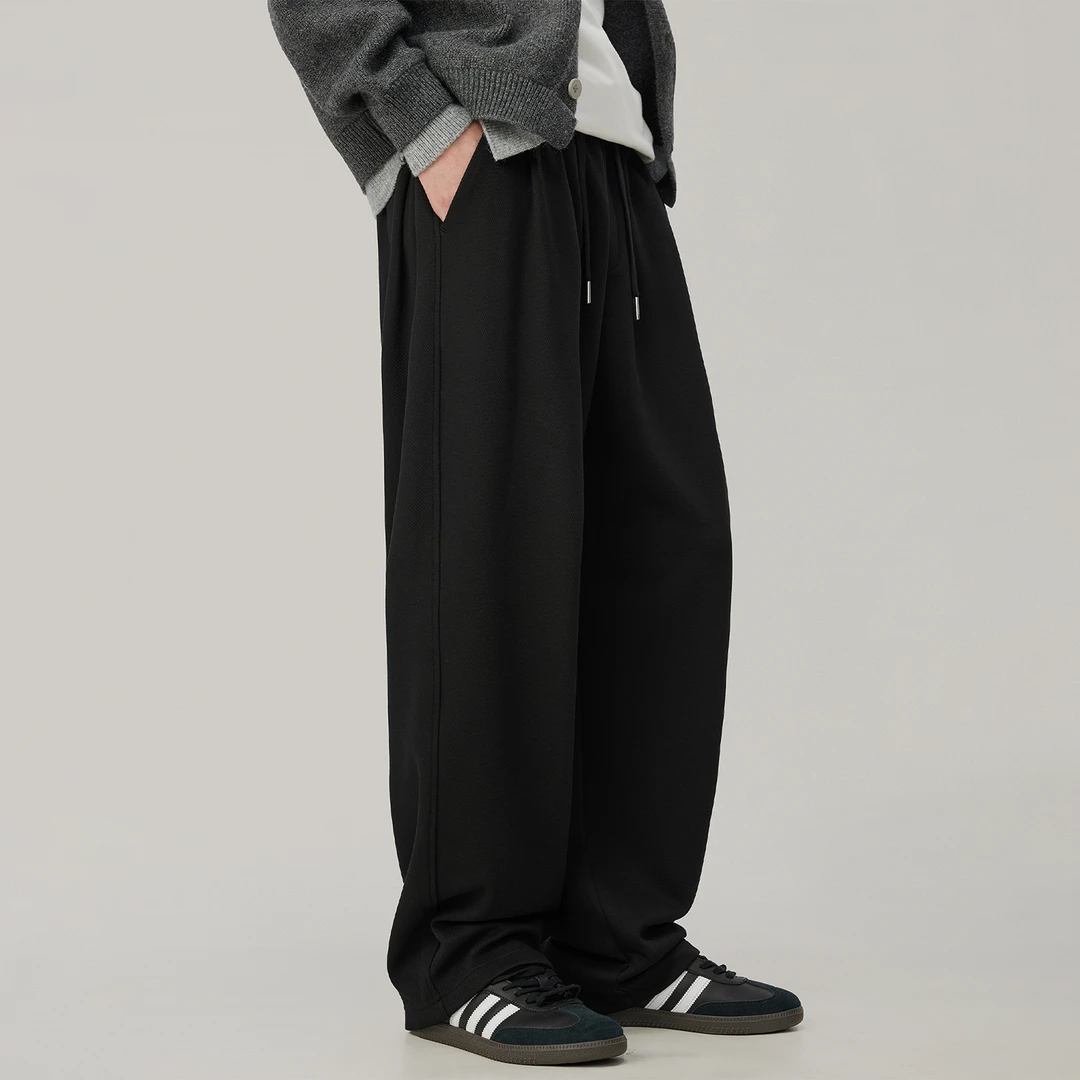 2025秋季新款美式cleanfit百搭垂感大码宽松直筒潮牌拖地休闲裤子