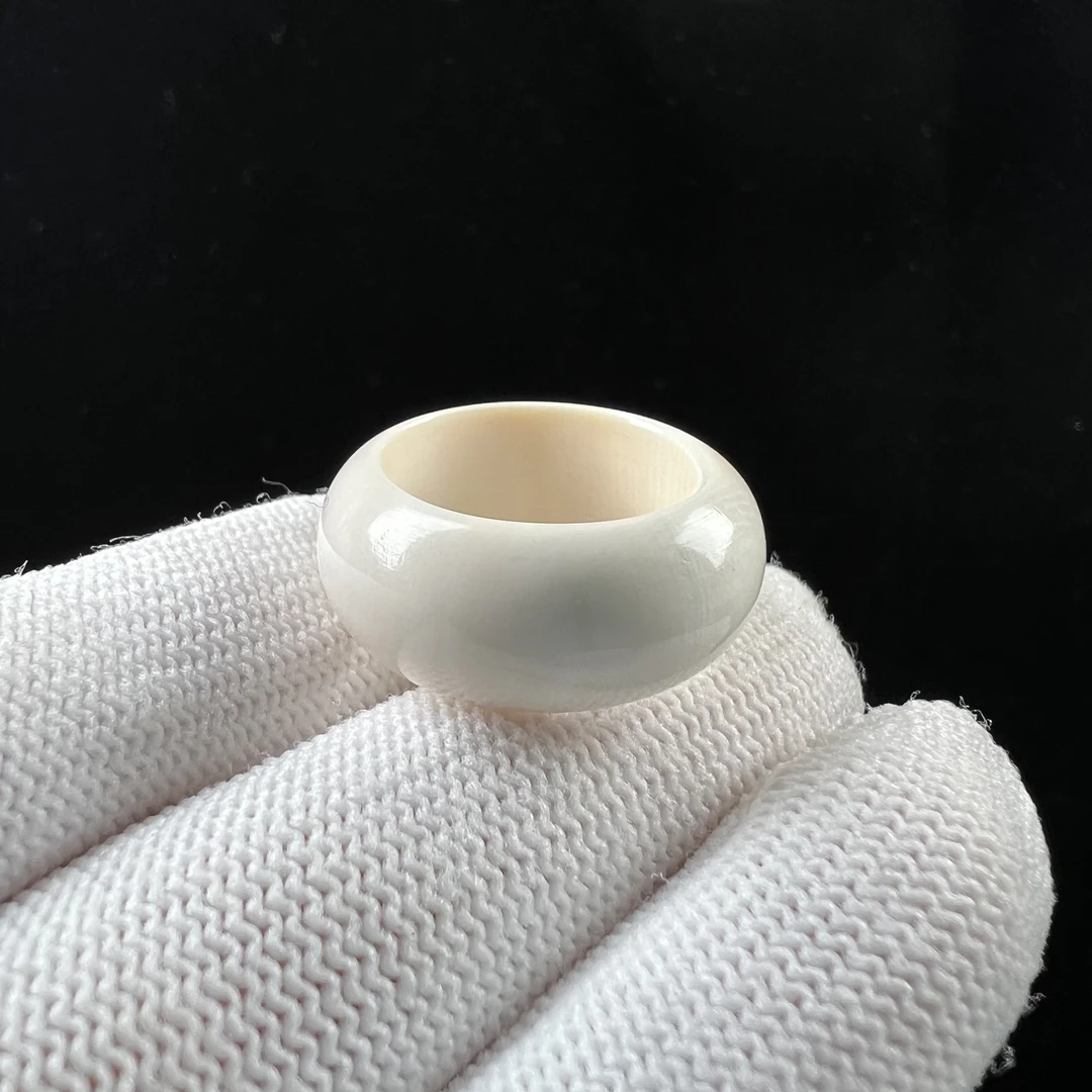 X6943天然猛犸牙 戒圈 17*9.8mm支持鉴定 假一罚四