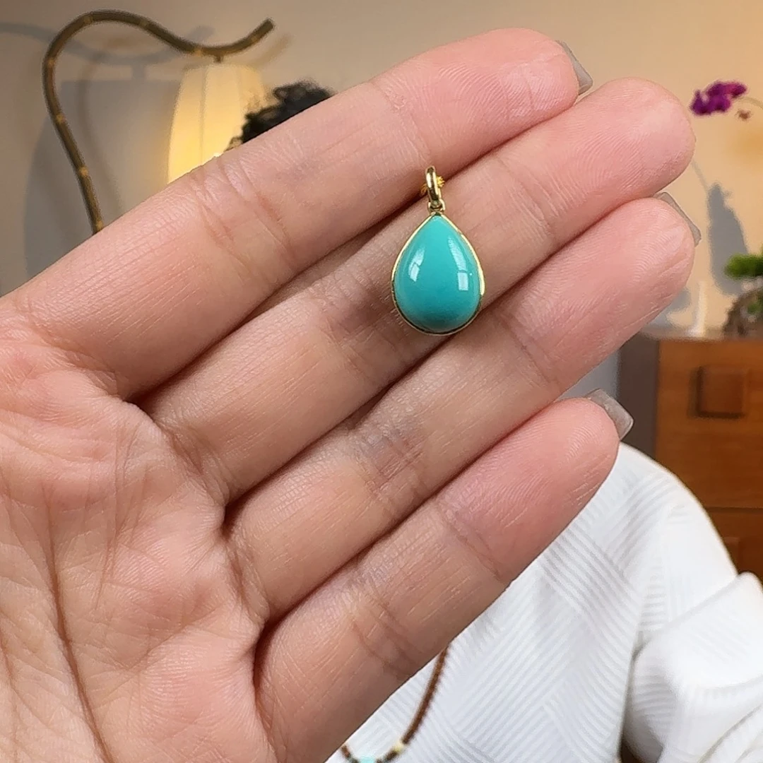 绿松石未镶嵌挂件