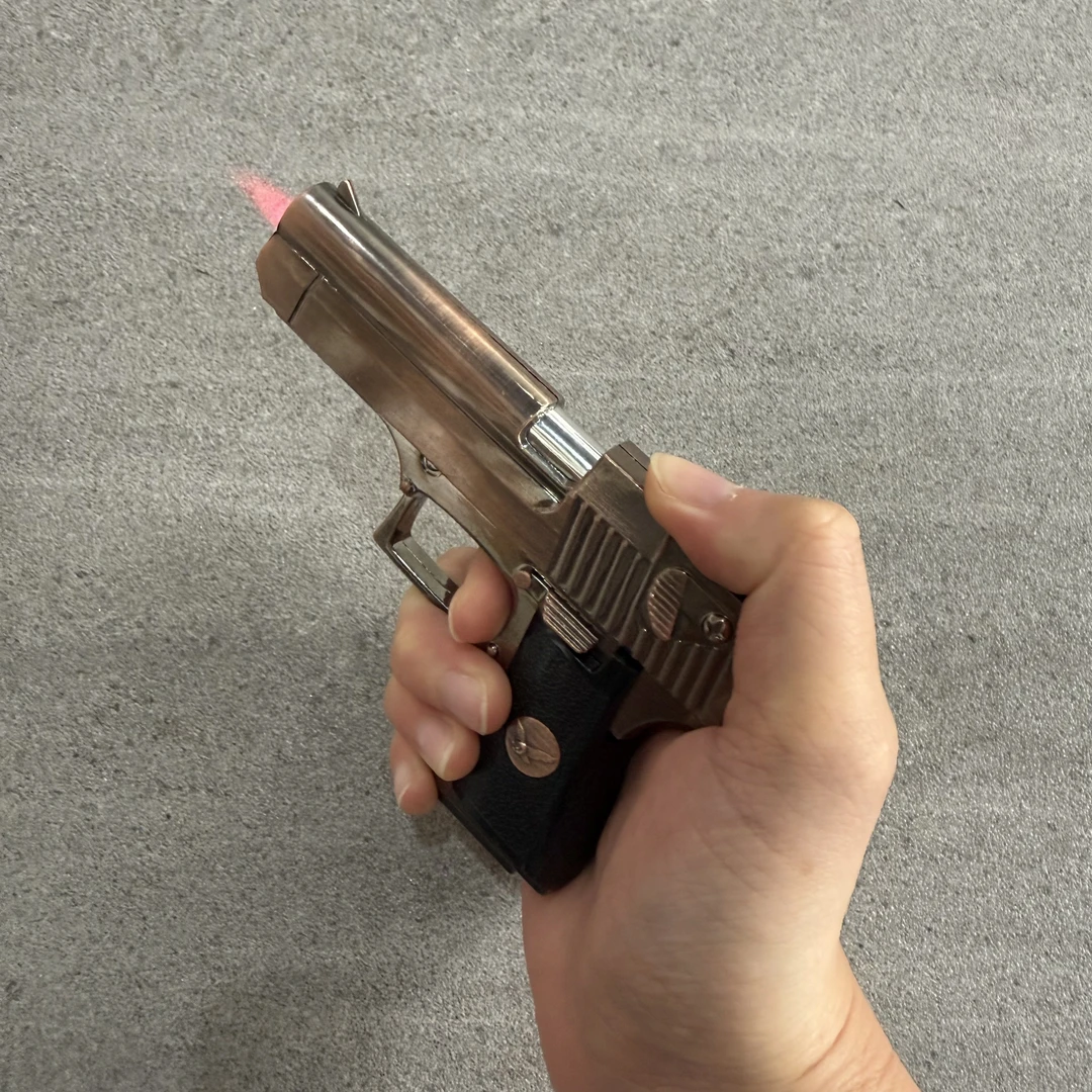 户外防风直冲红焰充气打火机创意造型个性金属搞怪送男朋友礼物