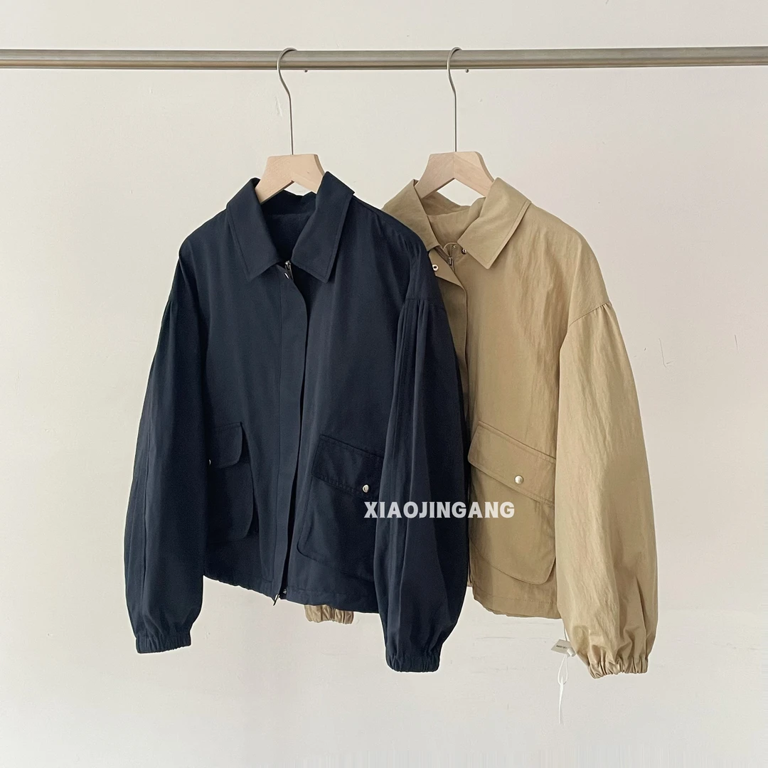 小金刚-【蓝莓布丁】韩版时尚休闲百搭短款翻领外套