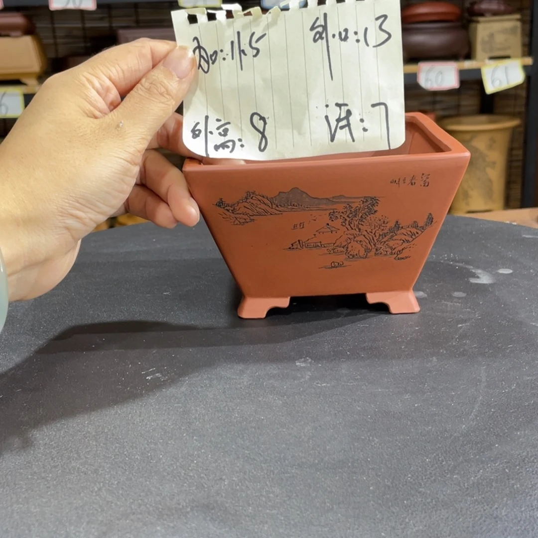 花盆紫砂紫砂和白