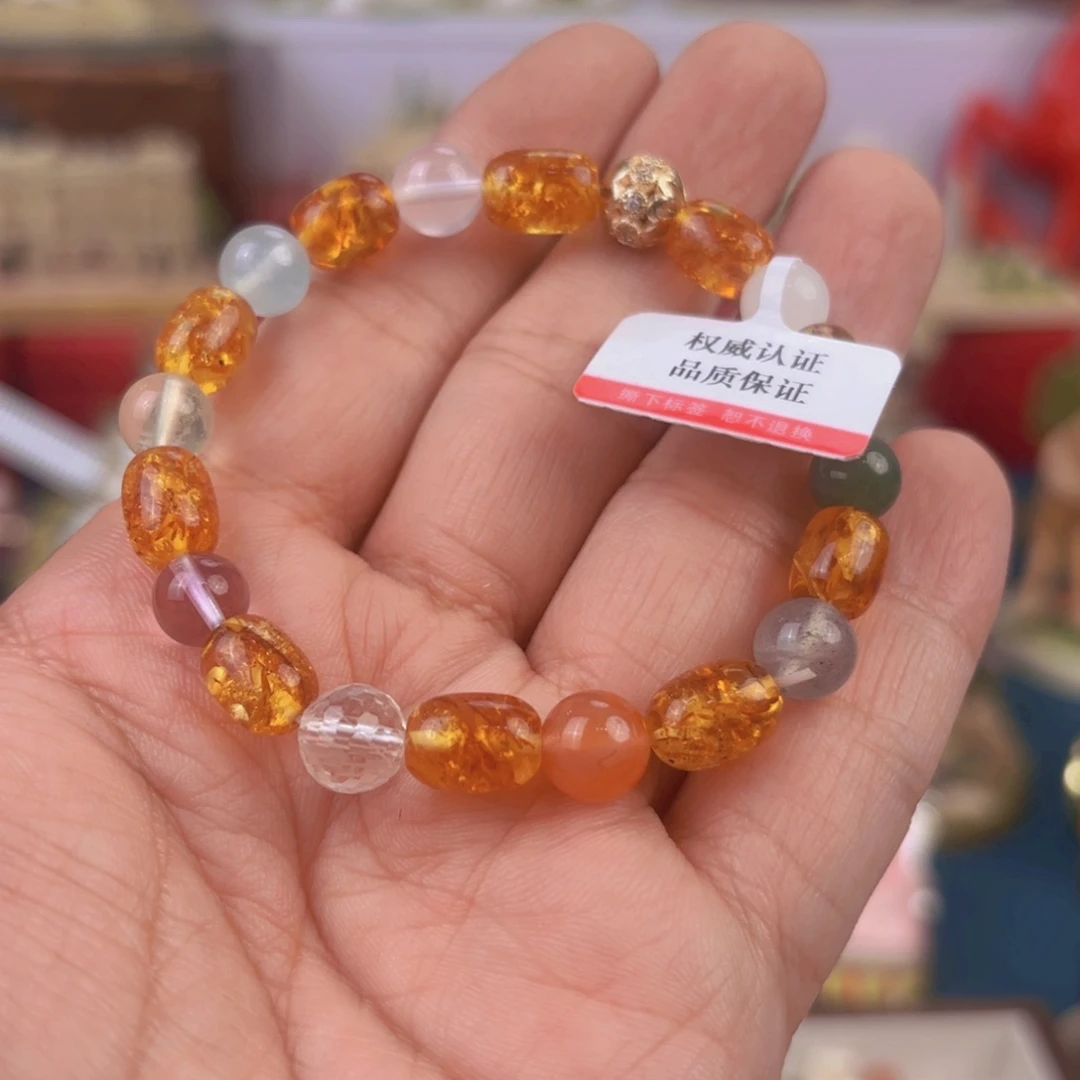 琥珀未镶嵌手链手串手串手串手串