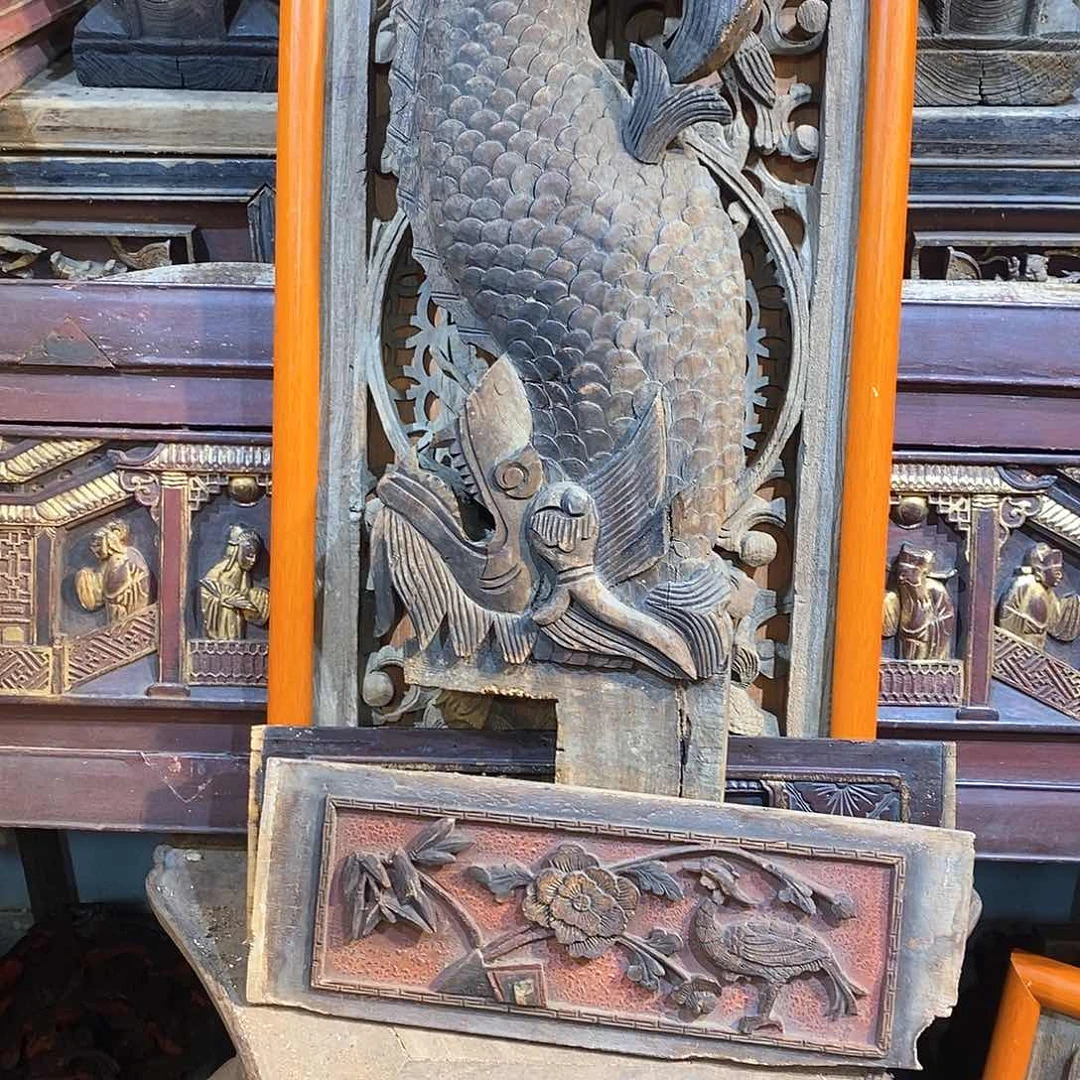 香樟木用****7老木雕花板