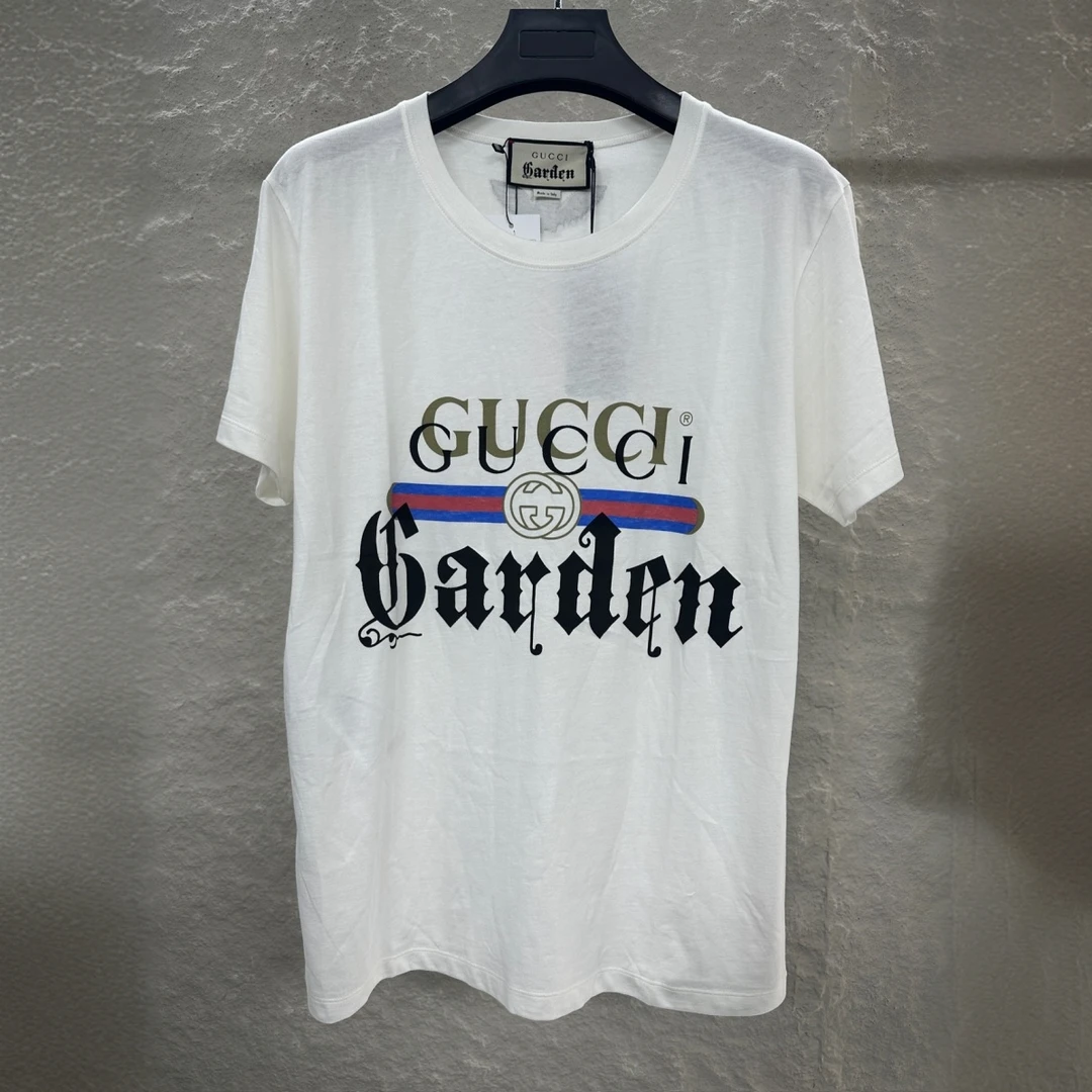 全新未使用 GUCCI/古驰 积分-188汤/P205844256/联名款字母短袖