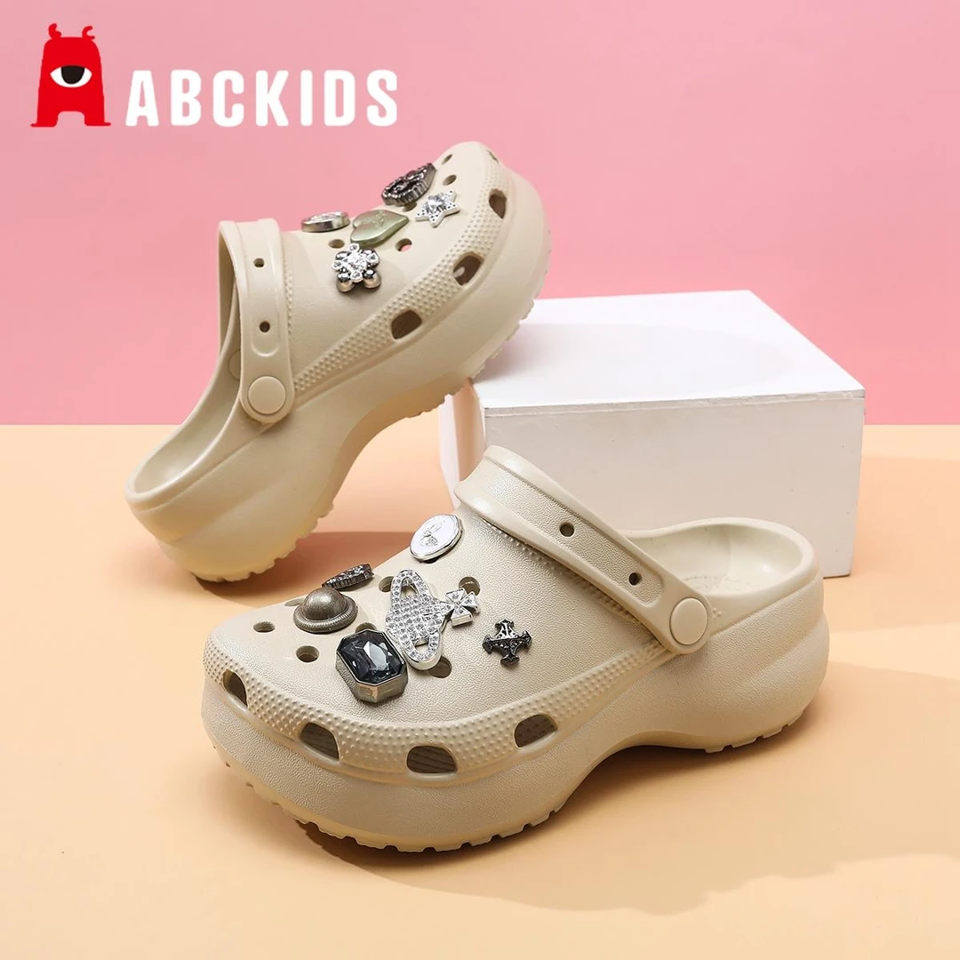 Abckids云朵儿童洞洞鞋女童拖鞋防滑凉拖夏季新款女孩凉鞋沙滩鞋