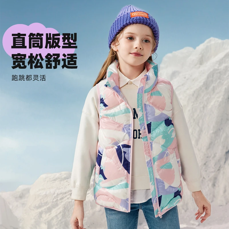 YAYA/鸭鸭儿童轻薄羽绒马甲男女童亲子款多巴胺色系坎肩爆款保暖