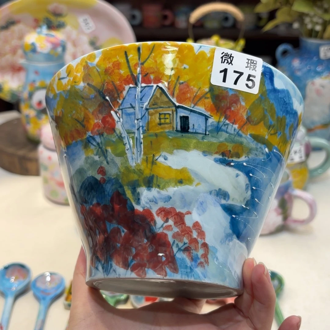 景德镇手绘高温釉下彩陶瓷茶具