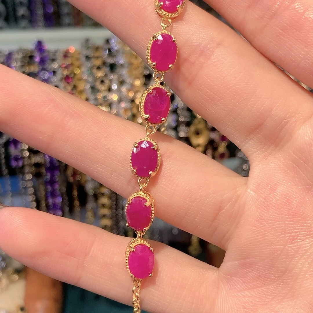 蓝宝石手链银S925镶嵌用****1