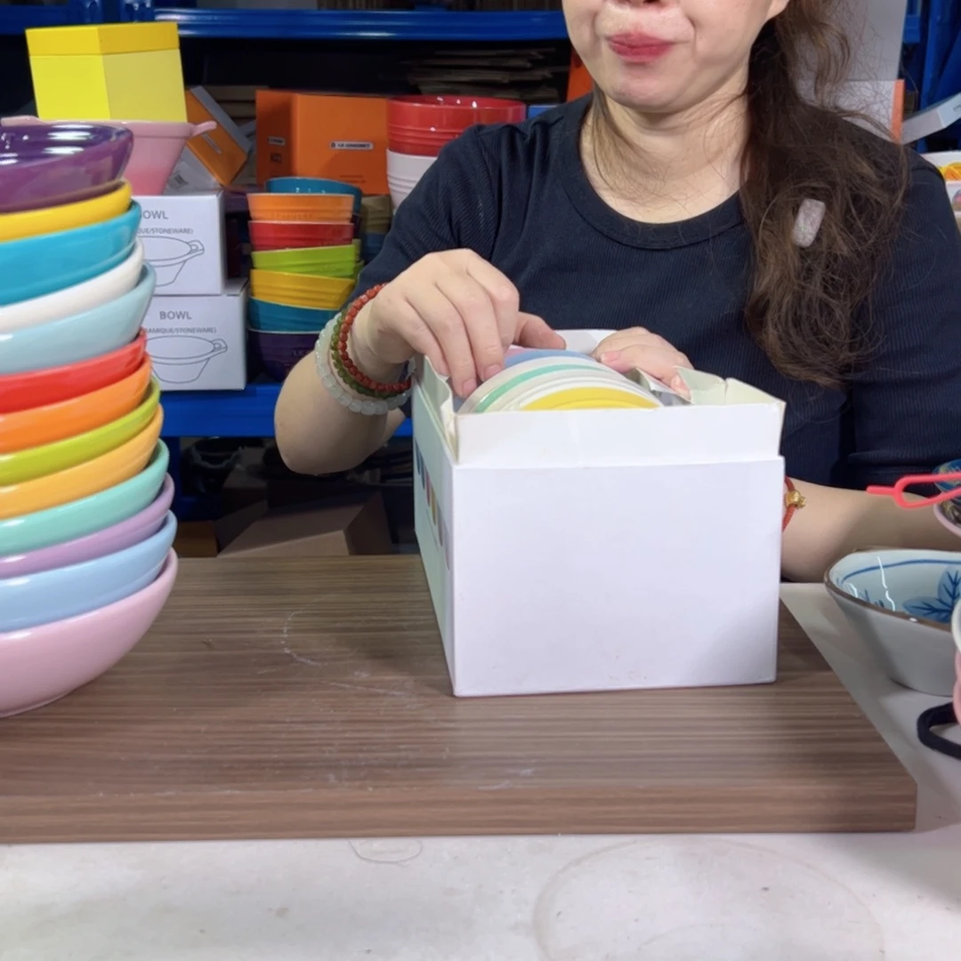 陶瓷马卡龙米饭碗套装