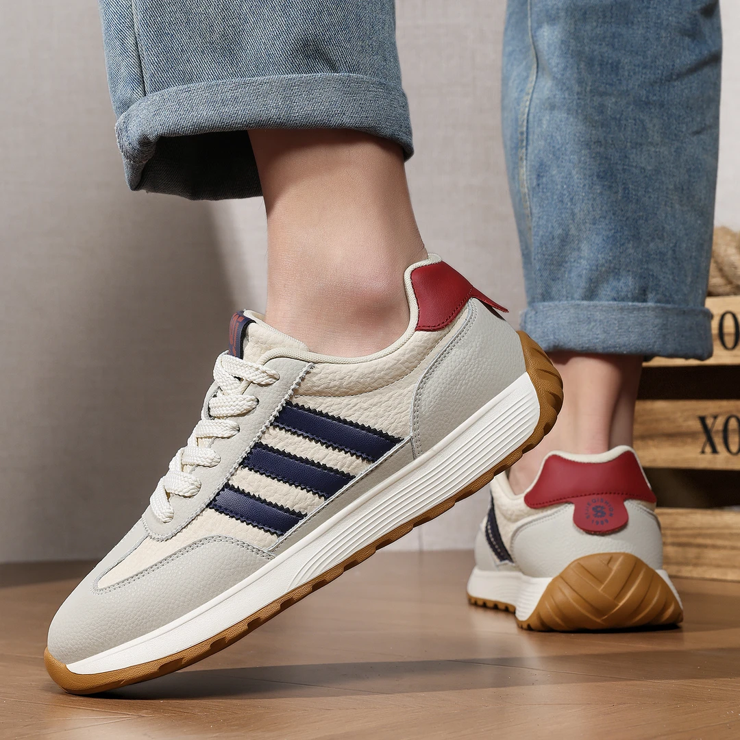 爆款推举四季款新款阿甘鞋网面皮面潮鞋轻便软底防滑潮流百搭