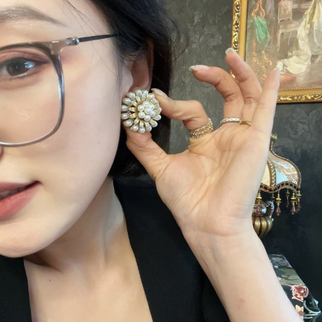 黄铜925银琉璃耳钉