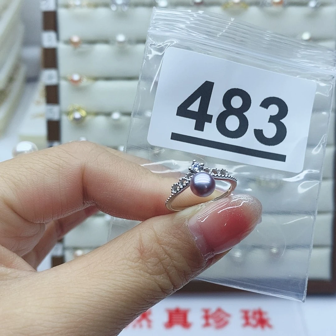淡水珍珠戒指银S925镶嵌玛****3483