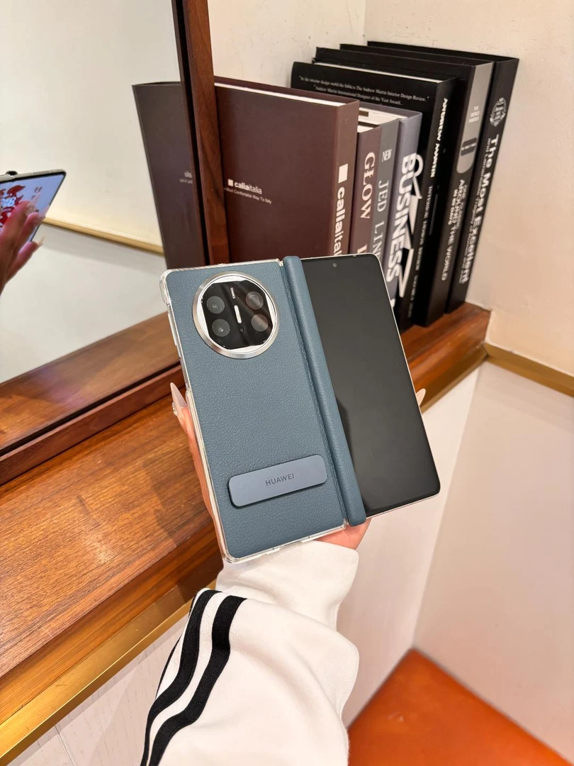 适用于华为MateX5/MateX6手机壳旋转支架透明边框中轴折叠手机壳