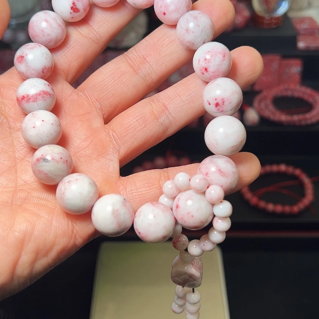 南***情天然辰砂原石手串