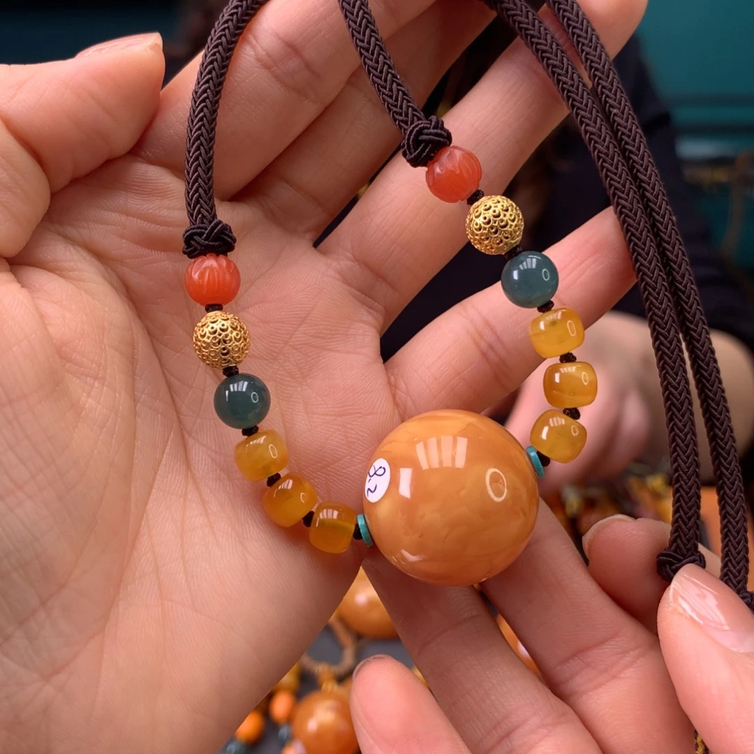 蜜蜡未镶嵌颈饰天然