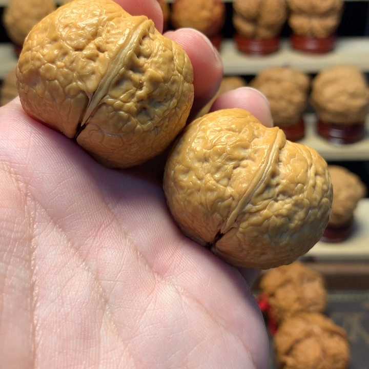 把件文玩核桃38金蟒