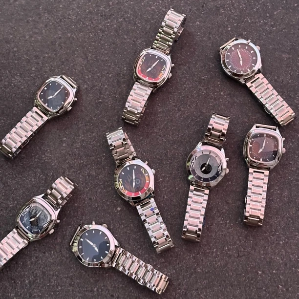 TYCZ动态数显•••扑克•闪电系列原创手表设计双机芯水滴腕表