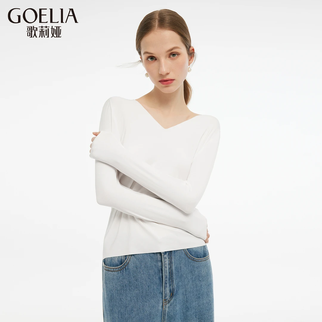 歌莉娅秋季V领长袖黑白两件装（男女同款）1C9L0E210