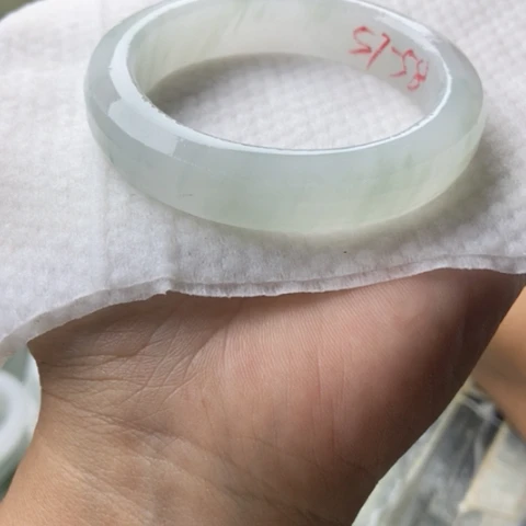 心***愿石英质玉（金丝玉）未镶嵌手镯加工定制