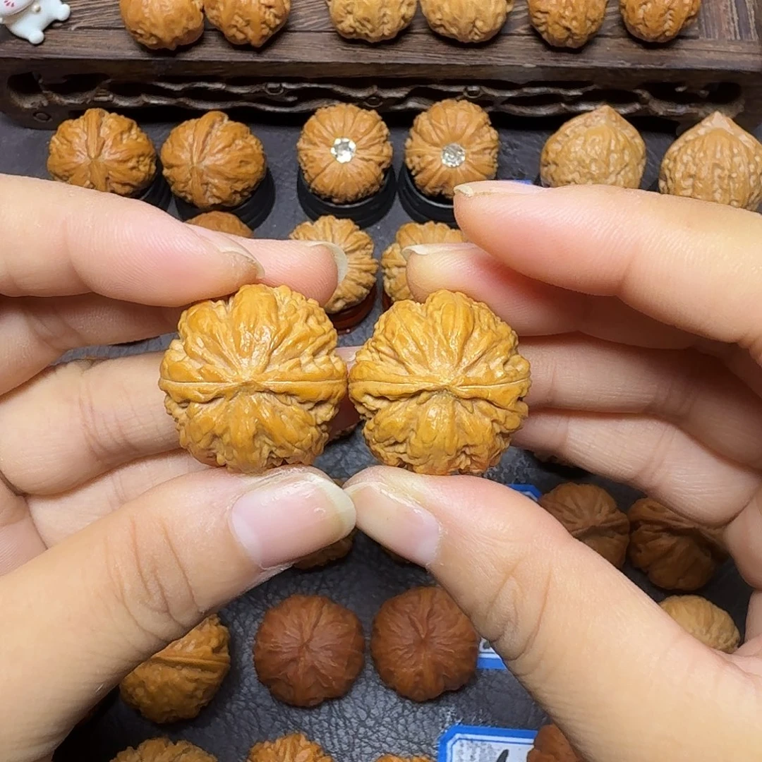 高***作吊坠文玩核桃27尺莲花磨盘
