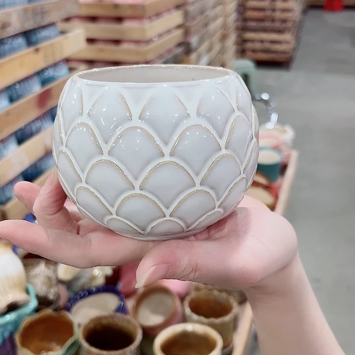 有孔.凑单10元陶瓷花盆发货！