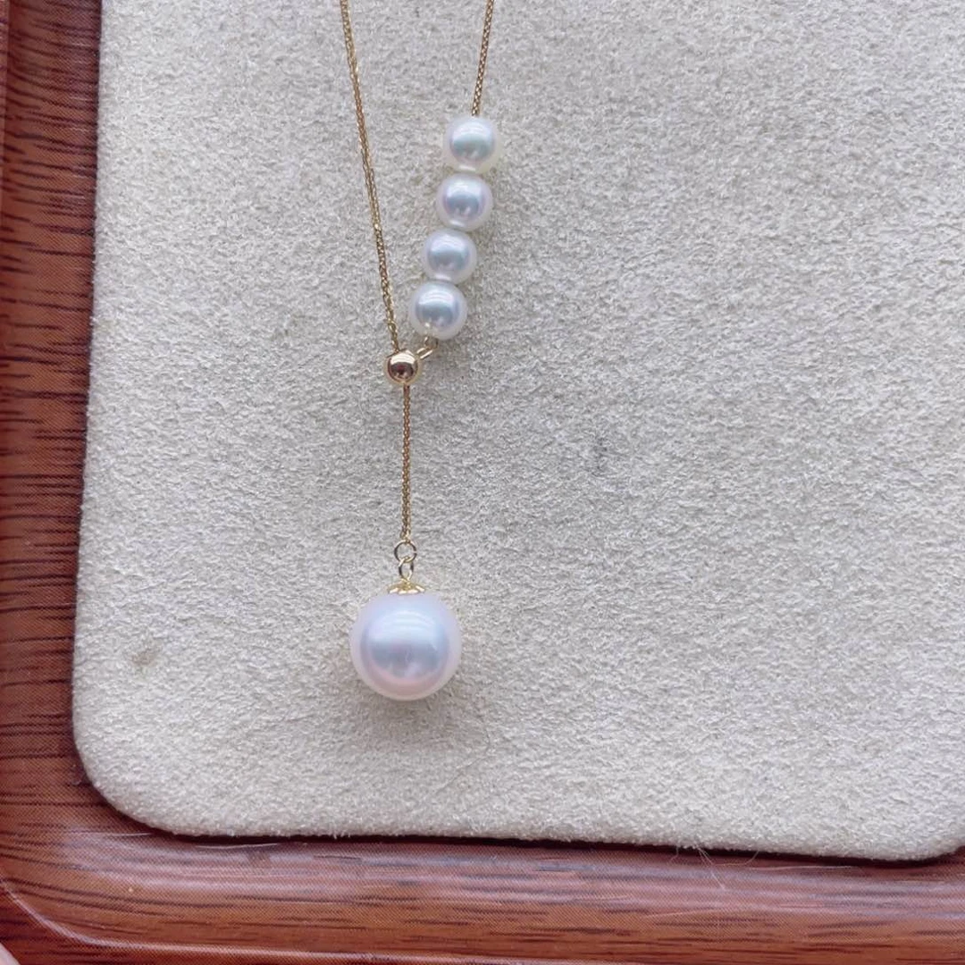 海水珍珠18K金镶嵌套链X9