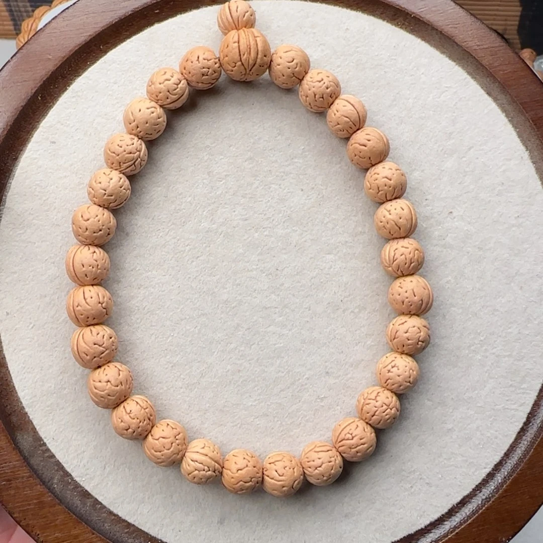 手串桃核10.5尺寸一道筋野生桃核