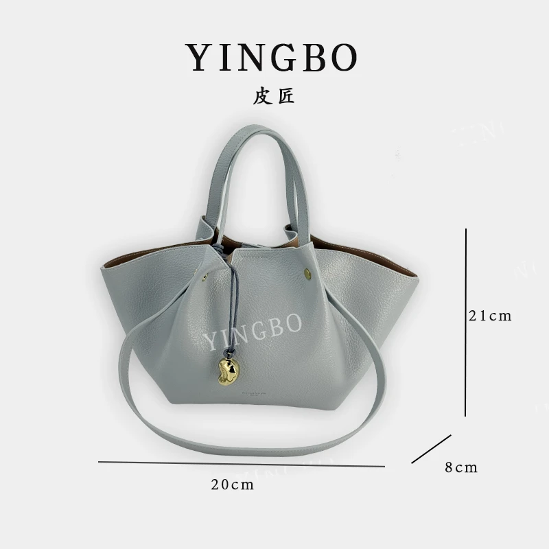 【英柏甄选】QYX-9801-冷却蓝 然与纯小众设计感时尚单肩百搭女包