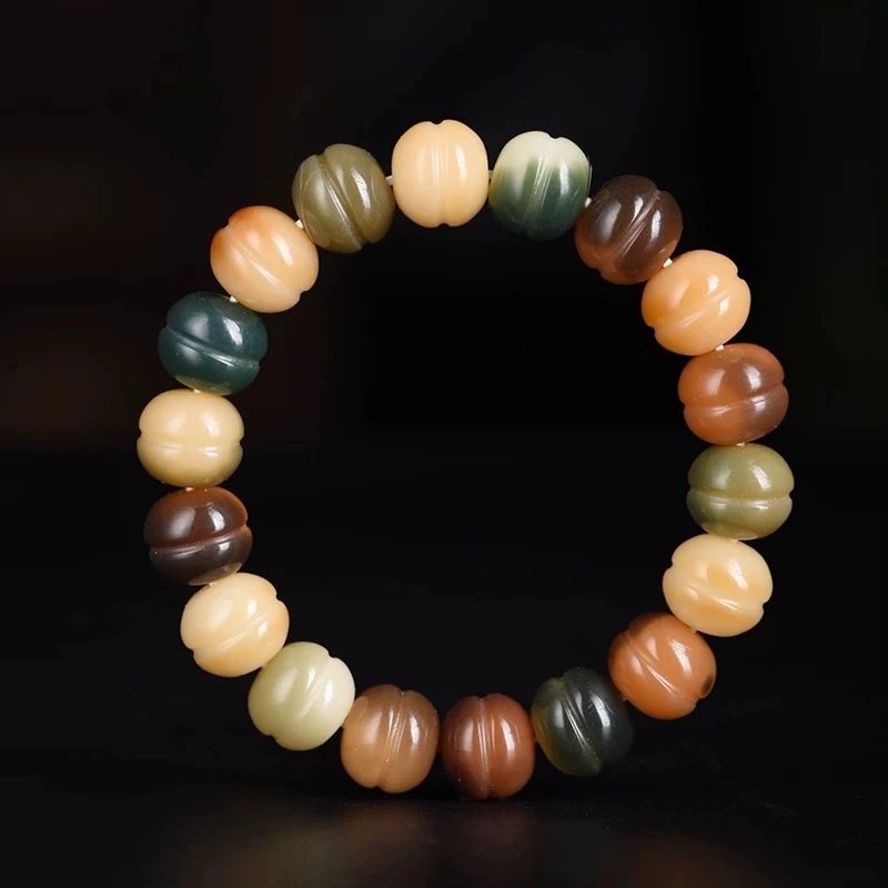 【C13】13mm花皮汉堡单圈手串天然菩提根手串