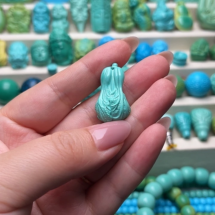 老***鸽精工雕刻小白菜绿