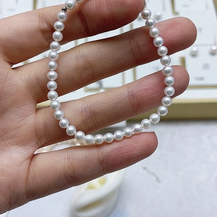 淡水珍珠手串银S925镶嵌?*、