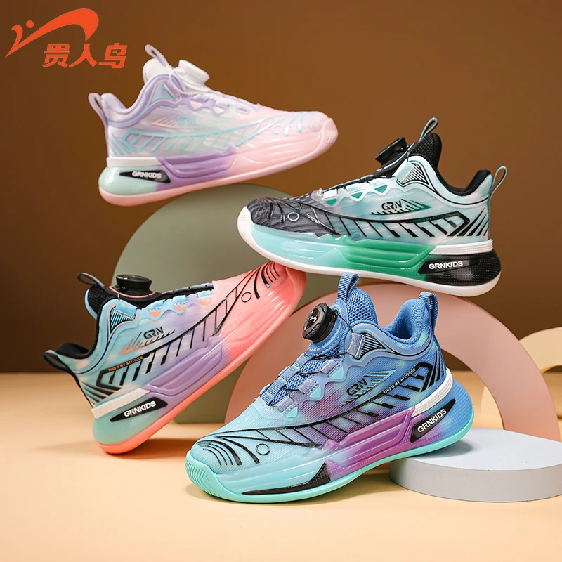 贵人鸟童鞋春季新款网面男童运动鞋中大童防滑女童鞋GRN25019A