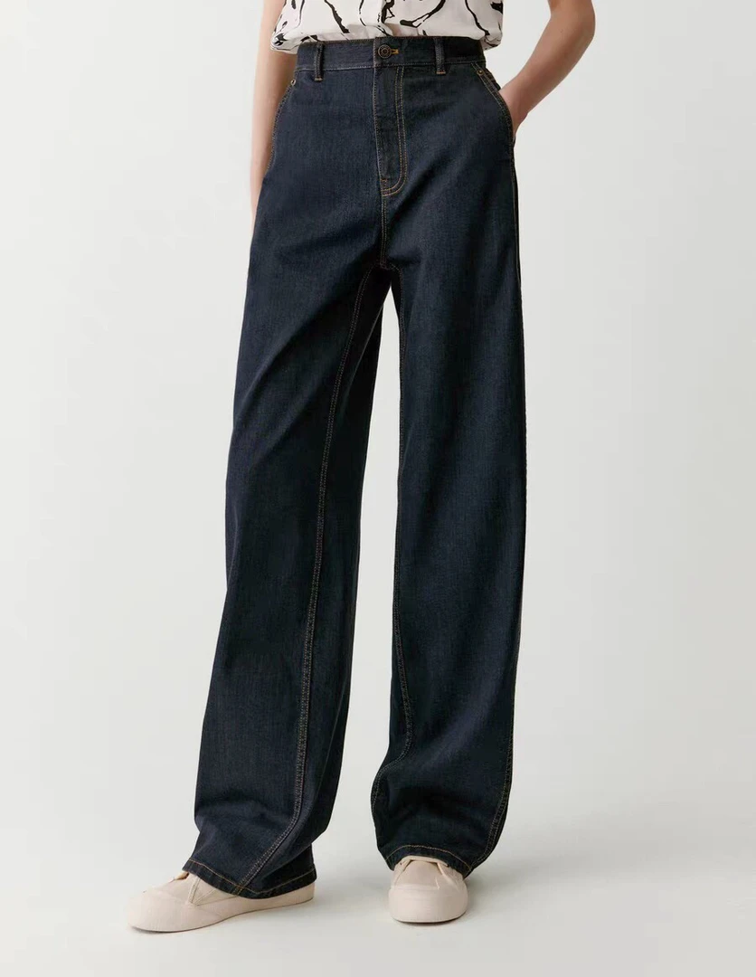 韩版女装韩系gui上同款时尚百搭窄版直筒显瘦牛仔裤裤女春季新款