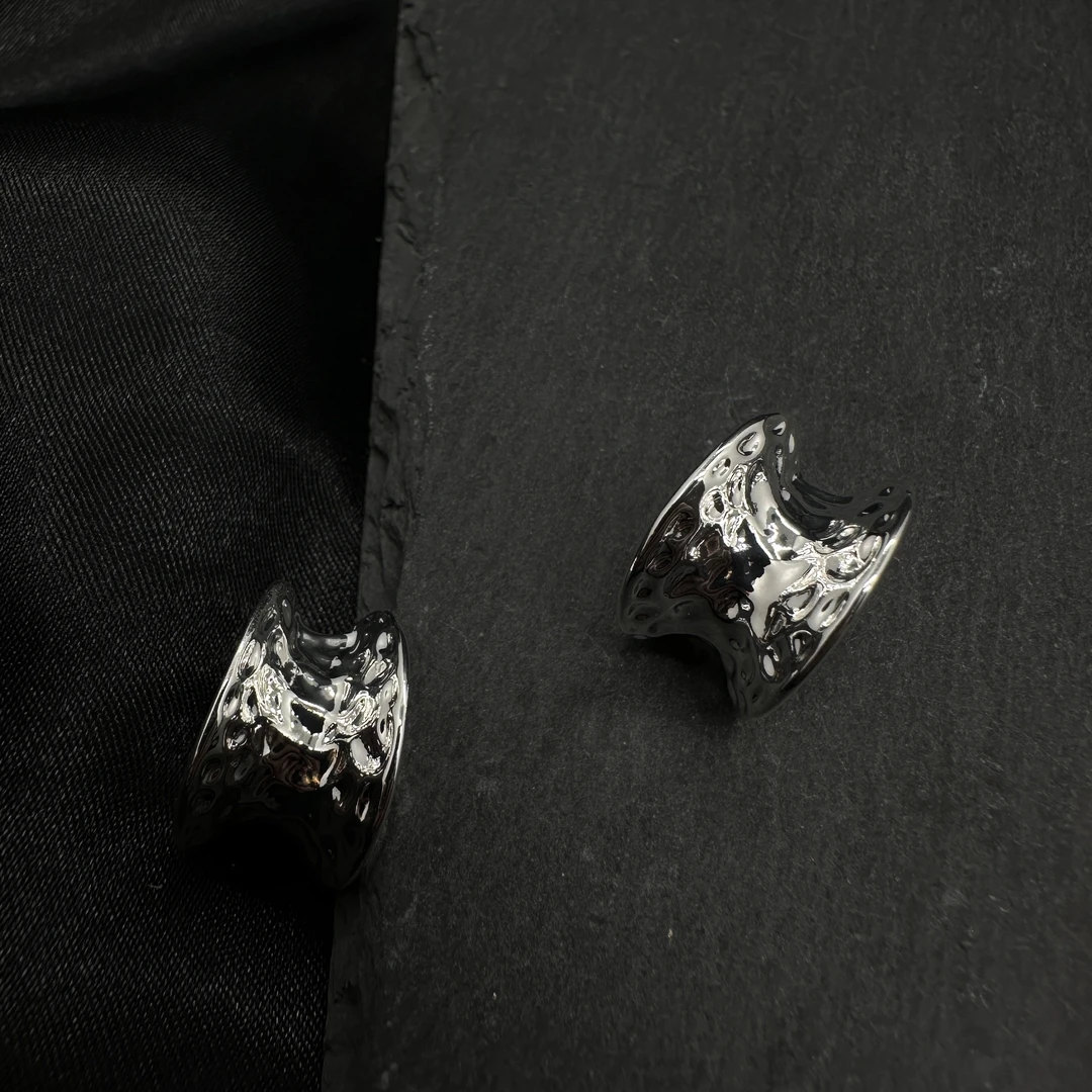 钛钢耳饰 0716 Acc-853 简约复古时尚ins设计感银色耳饰