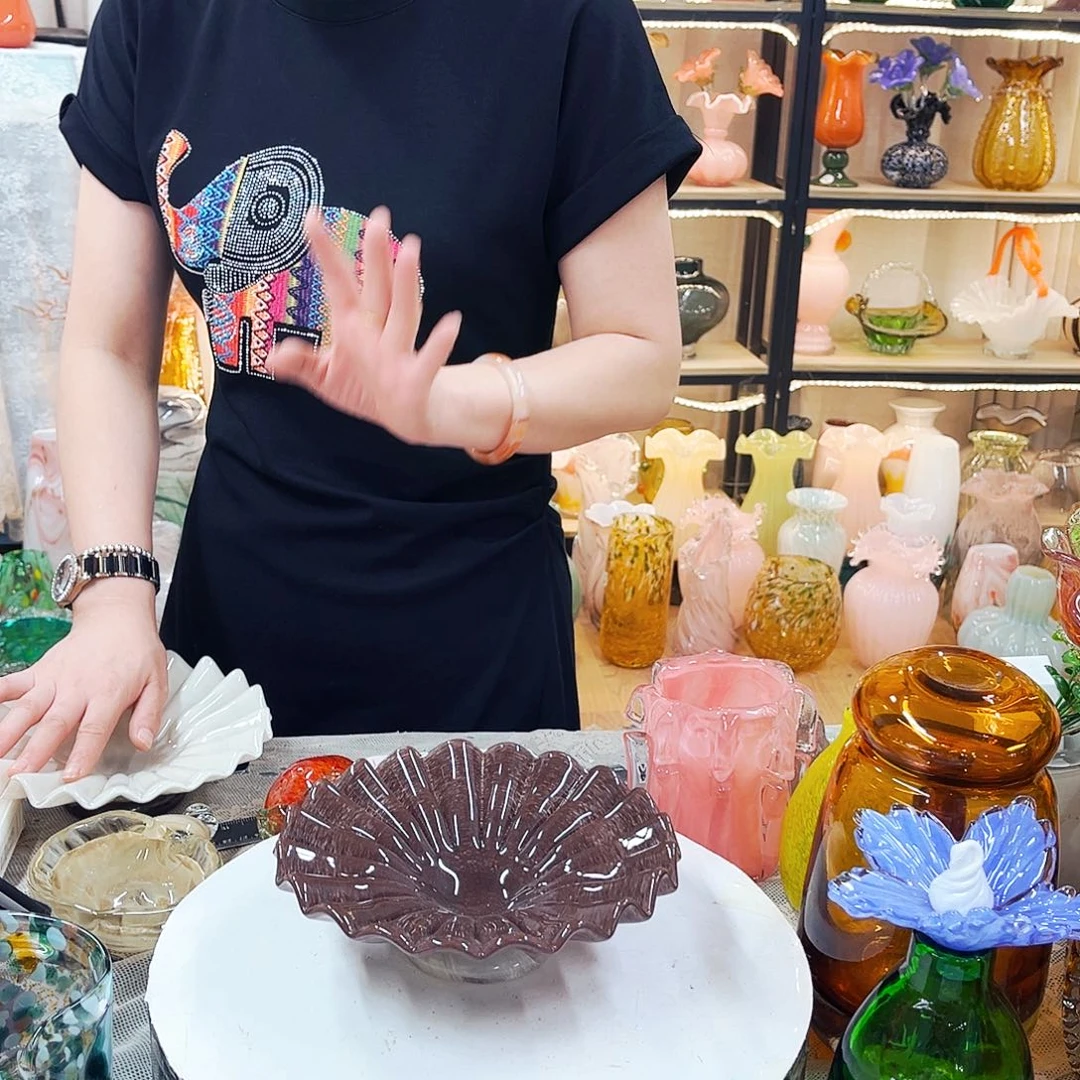 岁***喜琉璃家悦花器摆件福利不完美