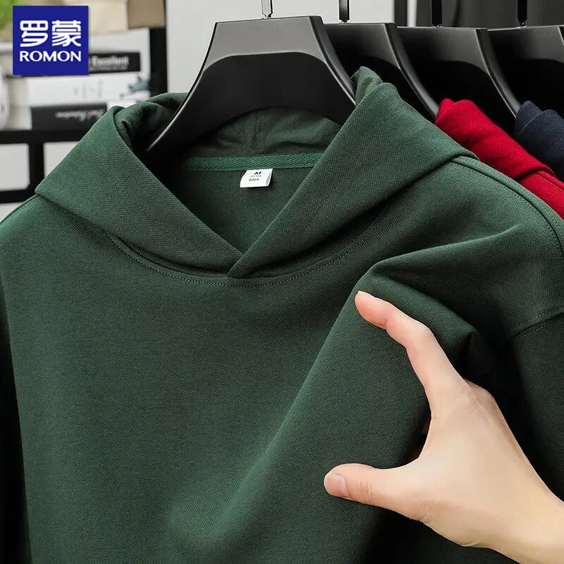 罗蒙春秋季男士新款连帽卫衣男款休闲潮流时男士foruyes连帽卫衣