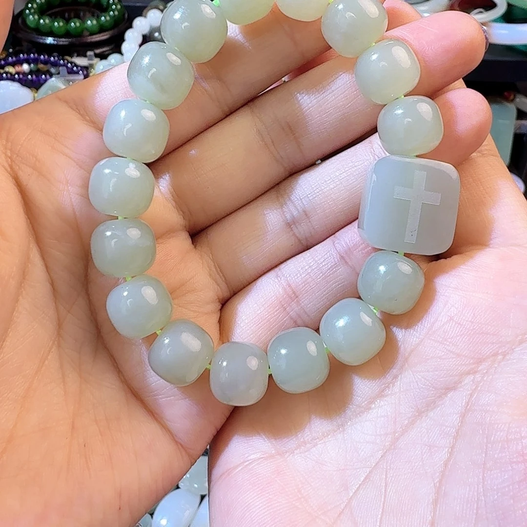 和田玉未镶嵌手链