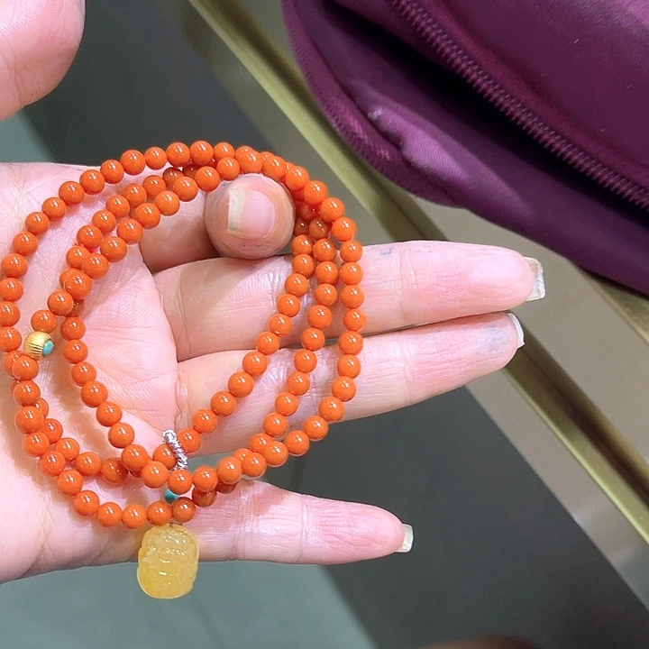 一***～颈饰未镶嵌南红玛瑙