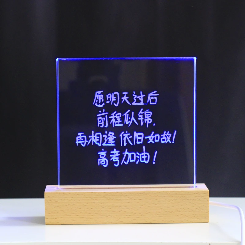 文字照片定制水晶玻璃内雕吧台柜台办公室大厅桌面摆件收银台工艺