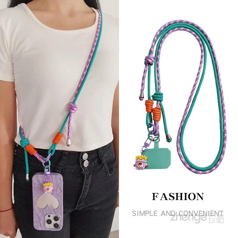 手机挂绳长款斜挎可背加粗宽带子男女户外登山旅游挂链壳结实防丢